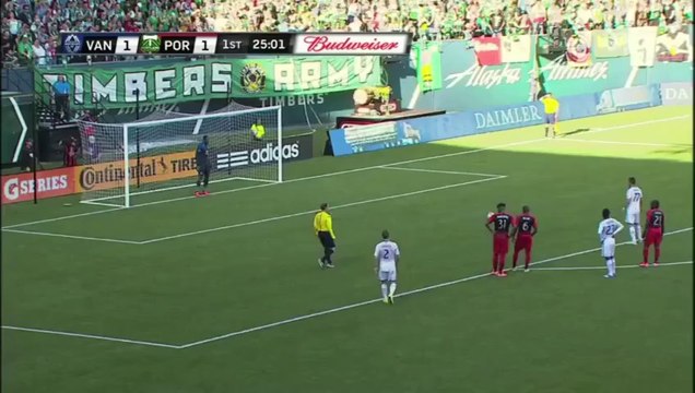 PK GOAL Pedro Morales converts his second PK of the match Portland Timbers vs Vancouver Whitecaps