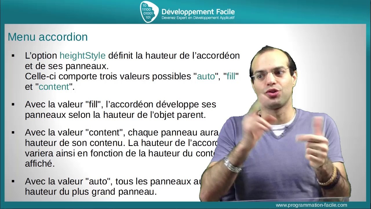 Utilisez toutes les possibilité du Framework JavaScript jQuery UI pour votre menu accordion - partie 2