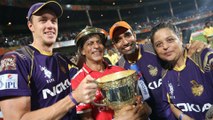 IPL 2014 - KKR Celebrates Win - Shahukh In All Smiles – Victory Moments