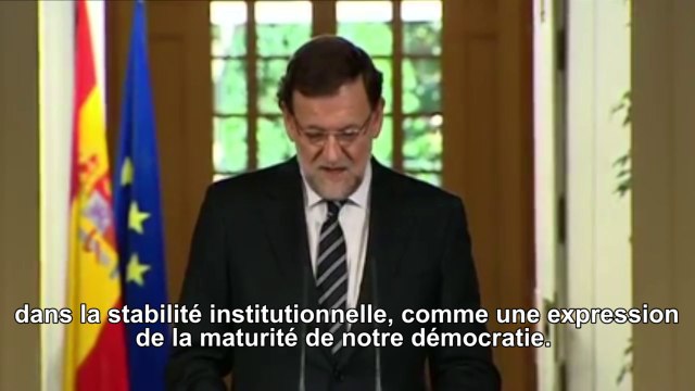 Rajoy annonce l'abdication du roi d'Espagne