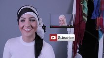 طريقة لفة موديل حجاب بالألوان المتعاكسة
