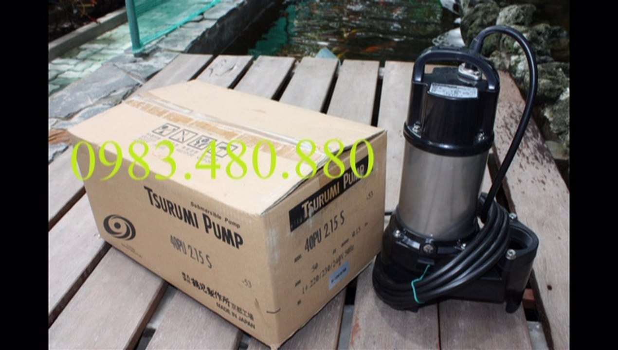 Tel /0983480880/ Bơm chìm hút bùn đặc Tsurumi KRS2-80, bơm hố móng công trình Tsurumi