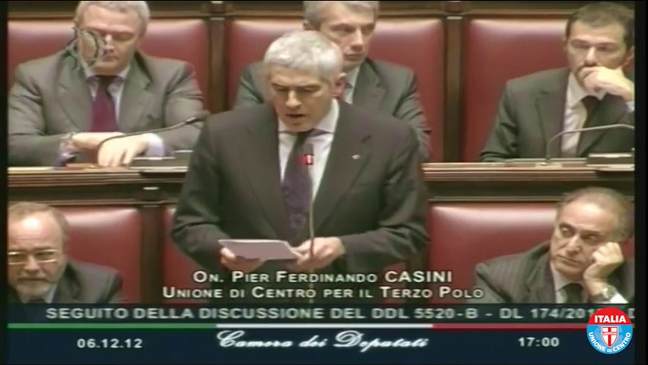 Casini - Spero in sussulto di dignità dal Pdl (06.12.12)