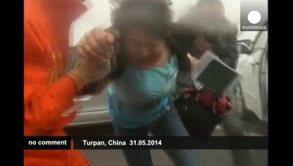 Force 12 gales trap people on highways in China