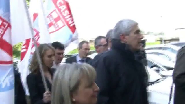 Treviso - L'arrivo di Pier Ferdinando Casini (09.02.13)