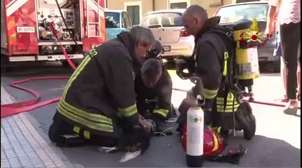 Genova -  Incendio appartamento in Via Ponza (13.09.12)