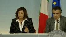 Roma - Conferenza stampa Barca, Severino e Profumo (19.12.12)