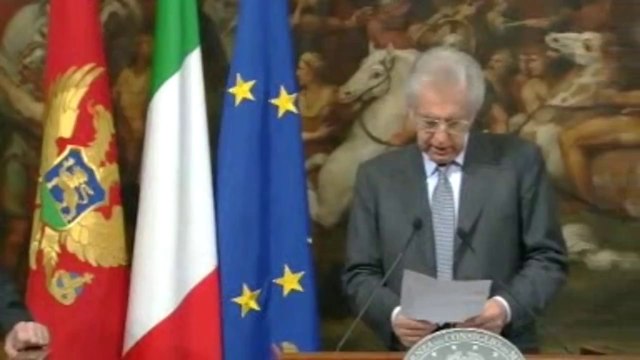 Roma - Conferenza stampa al termine dell'incontro Monti - Luksic (10.05.12)