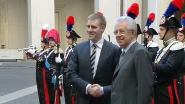 Roma - Cerimonia all'arrivo del Primo Ministro del Montenegro, Igor Luksic (10.05.12)