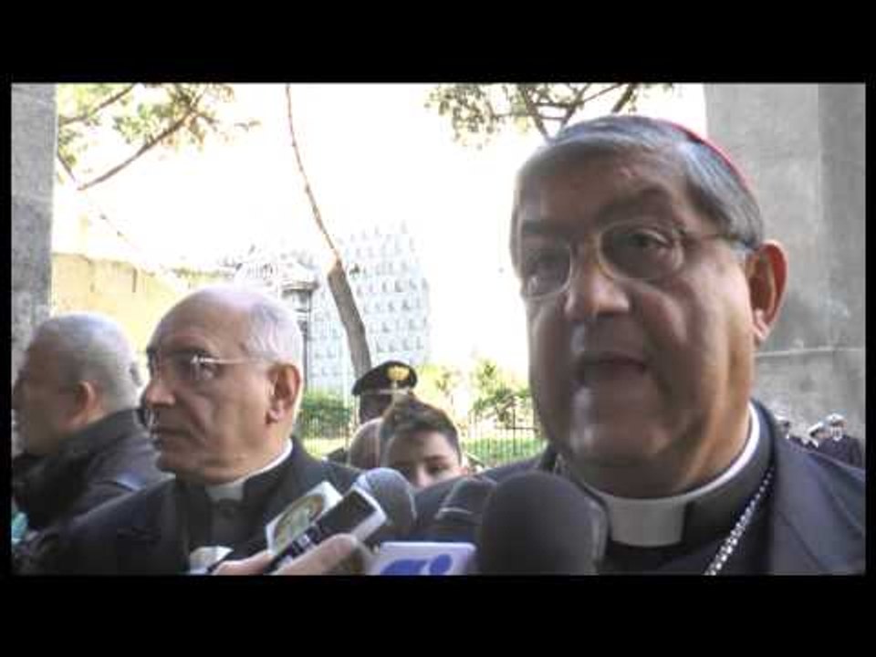Napoli - Sepe a Santa Chiara per le celebrazion...