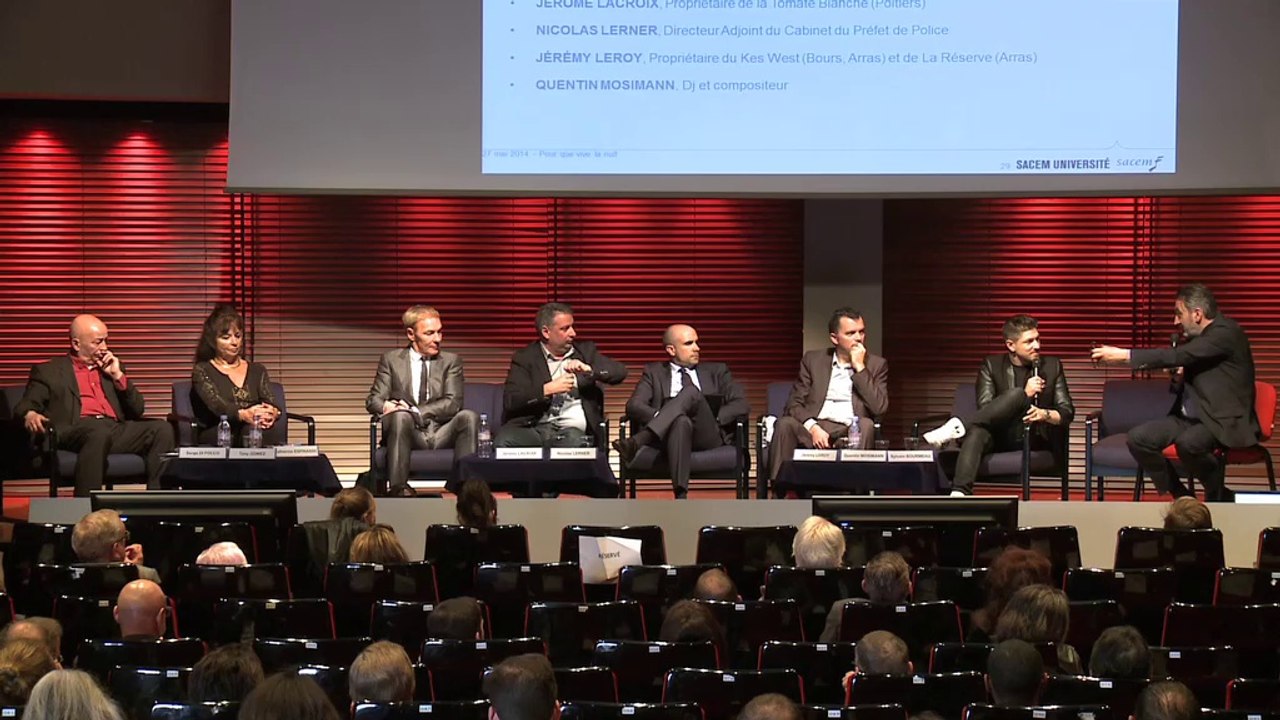 Sacem Université : Colloque "Pour que vive la nuit" - Table-ronde « La nuit en France »