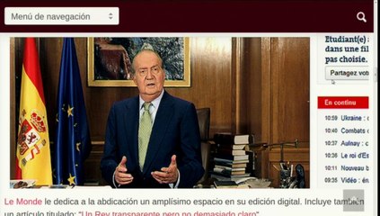 Gran repercusión de la abdicación del rey Juan Carlos en la prensa inetrnacional