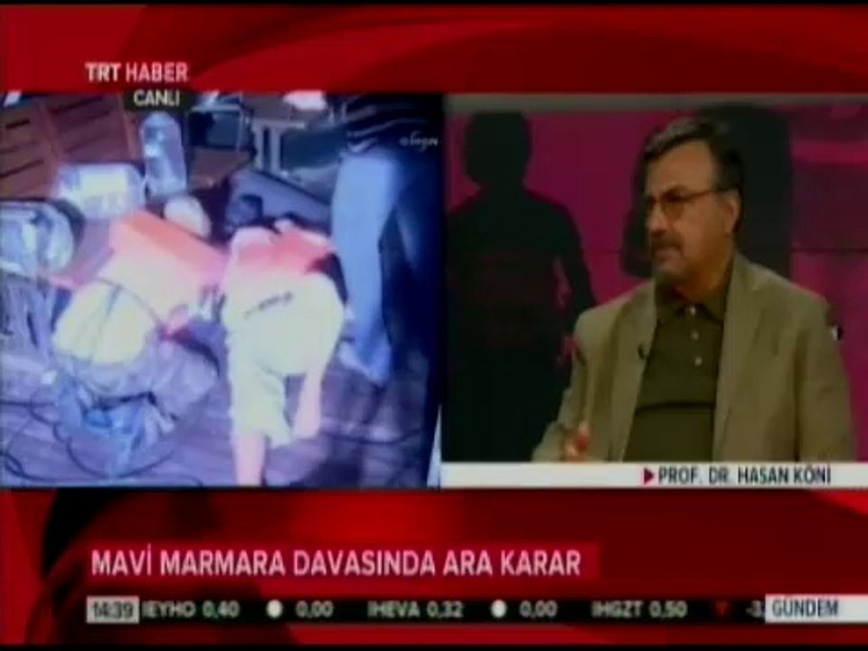 Av. Uğur YILDIRIM, 27.05.2014 tarihinde TRTHaber’ de katıldığı programda, İstanbul 7. Ağır Ceza Mahkemesi’ nde görülen Mavi Marmara Ceza Davası ve Mavi Marmara mağdurları adına yürütülen hukuk süreçleri hakkında değerlendirmelerde bulundu.