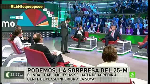 Los ataques de Inda a Pablo Iglesias de Podemos (L6N 31_5_14)