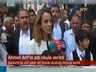 23 Mayıs 2014, NTV, Ahmed Arif'in Adı Bir Okula Verildi