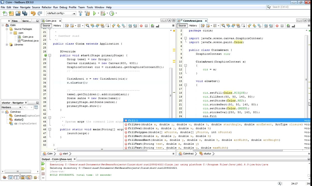 JavaFX 2 ile Çizim Araçlarının Kullanımı 2/2 (Java Programlama Dili)