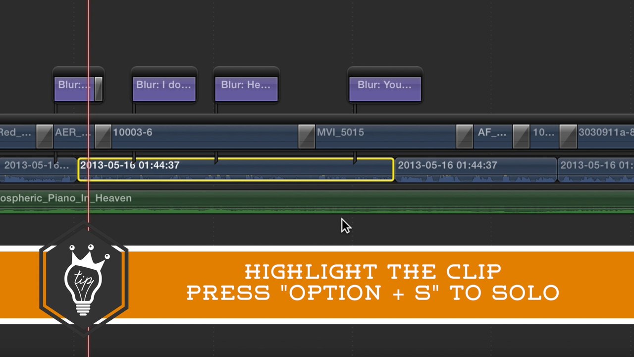 Disabling and Soloing Tracks in Final Cut Pro X - QuickTipKing.com