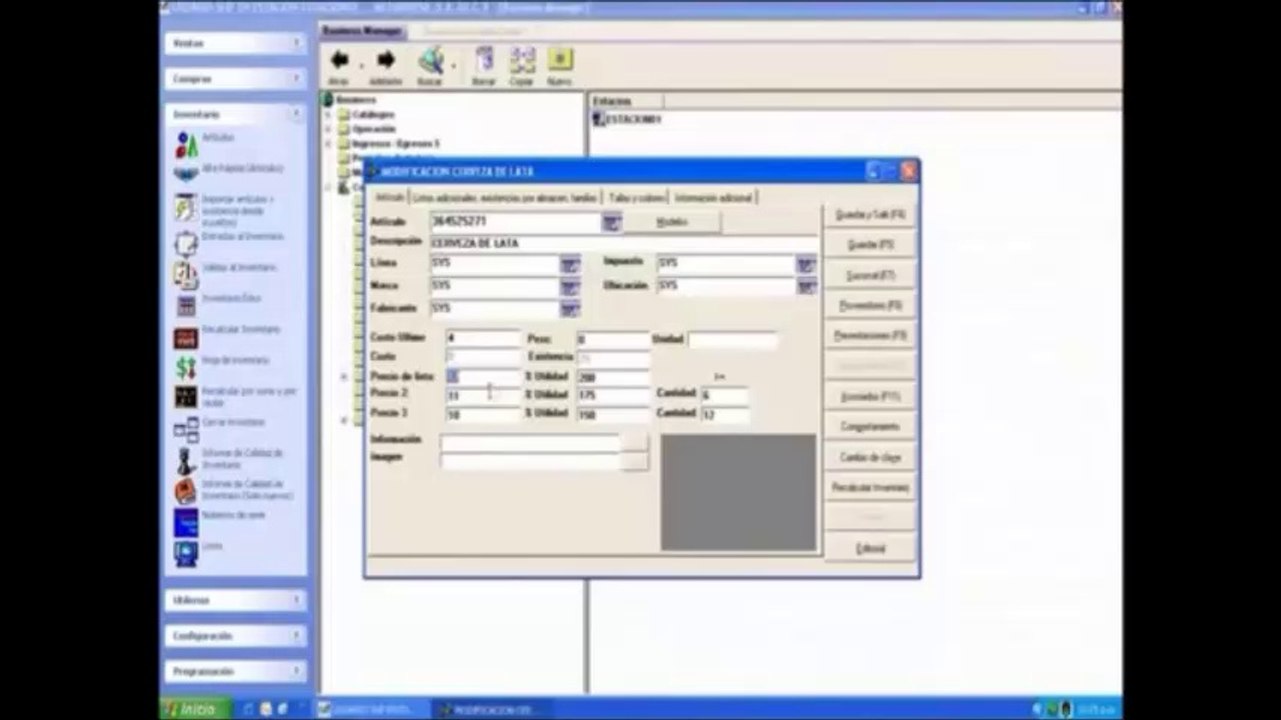 configuracion de precio - my business POS