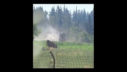 28 05 2014 Донецк ополченцы взорвали ЗРК террористов (украинской нацгвардии)