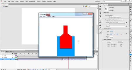 Maske Uygulaması: İçerisine Su Dolan Şişe (Flash Professional)