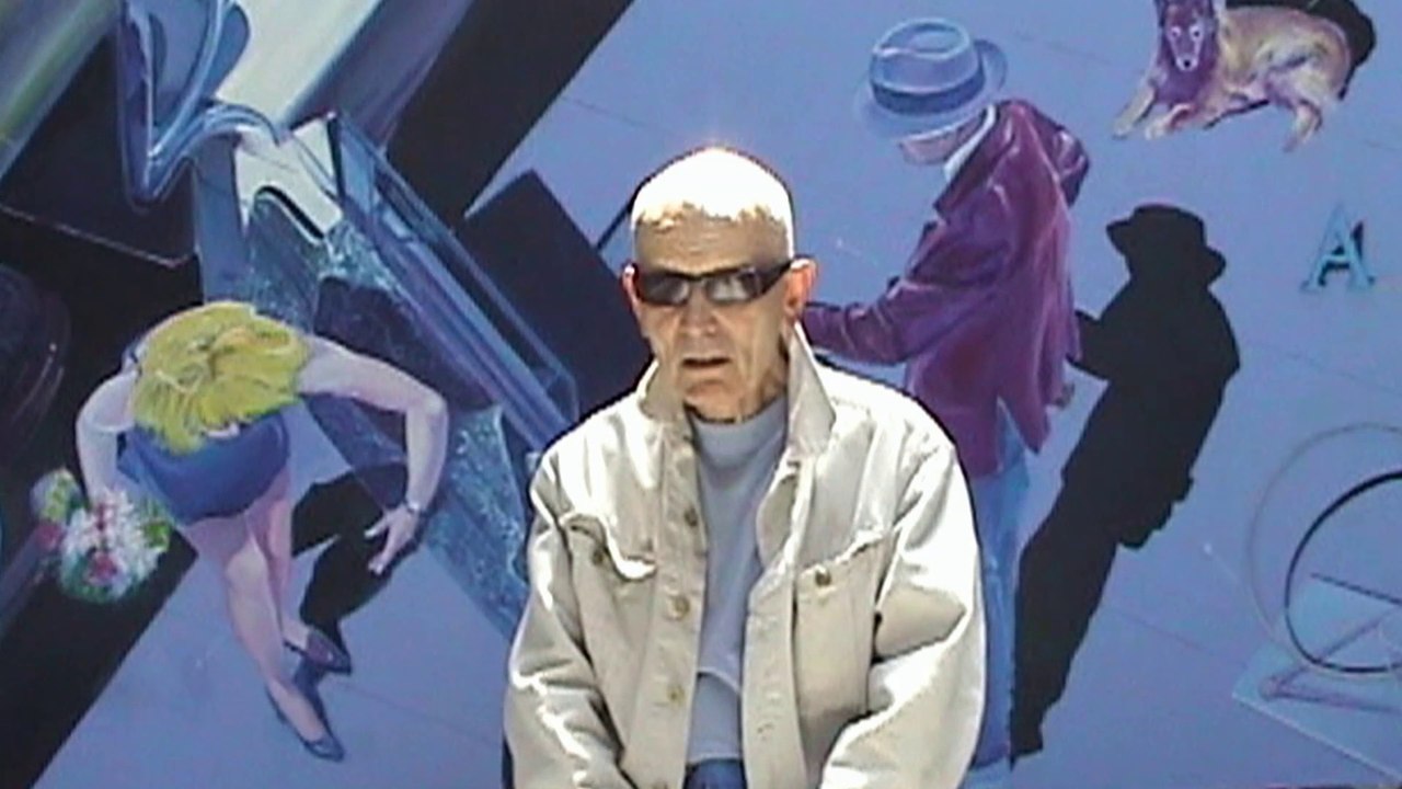 Jacques Monory poses for Klaus Guingand
