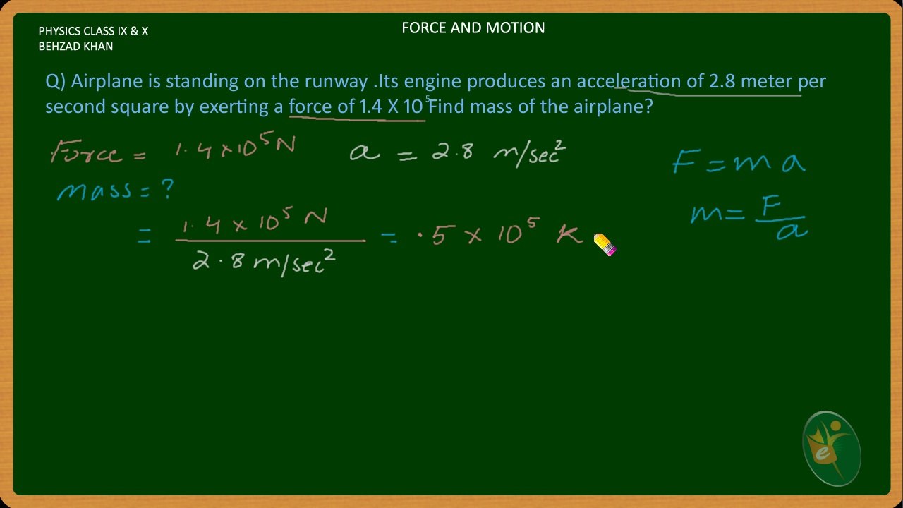 PHY09 Force and Motion Part 9 Numerical 1