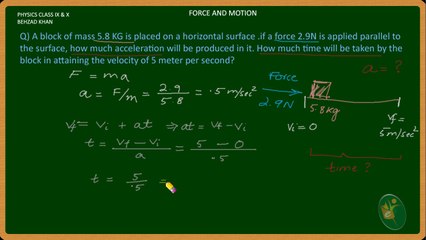 PHY09 Force and Motion Part 10 Numerical 2