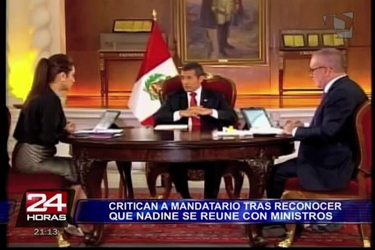 Duras críticas contra Humala tras reconocer que Nadine se reúne con ministros