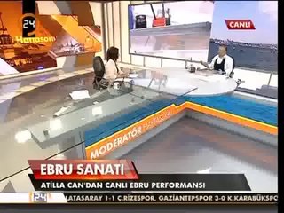 Atilla Can'dan canlı ebru performansı