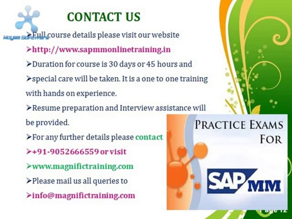 Sap MM Online Training in canada,pune