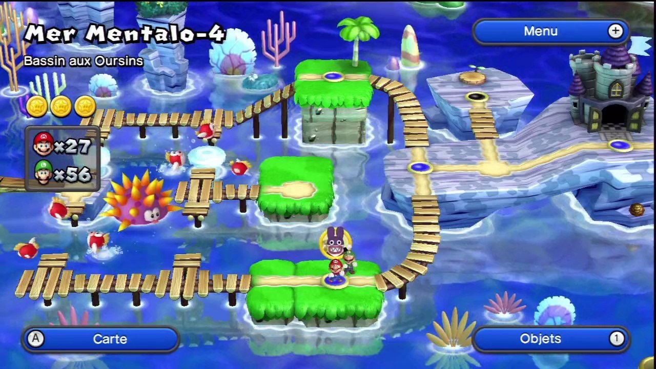 New Super Mario Bros. U - Mer Mentalo - 3-4 : Rattrapez Carottin !