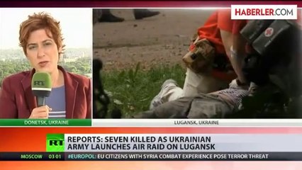 Luhansk'ta Rus Yanlısı İsyancıların Karargahı Böyle Vuruldu