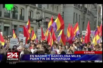 España: miles exigen referéndum para decidir continuidad de la monarquía
