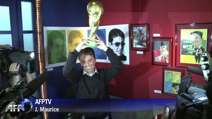 Brazil's Bebeto honoured in football exhibition