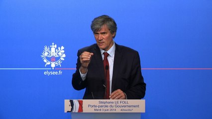 Point de presse de Stéphane Le Foll, porte-parole du Gouvernement le 3 juin 2014 #DirectSLF