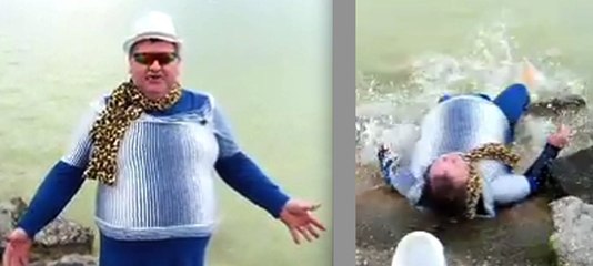 Ce grand-père fait une chute terrible en voulant relever un défi Facebook !