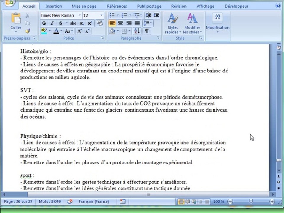 logiciel interactif : séquencer cycle ordre cause à effets