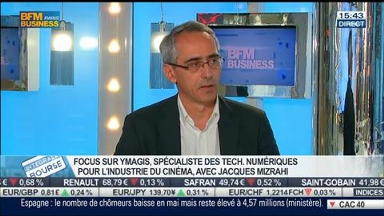Focus sur Ymagis, spécialiste des technologies numérique pour l'industrie du cinéma: Jacques Mizrahi, dans Intégrale Bourse – 03/06