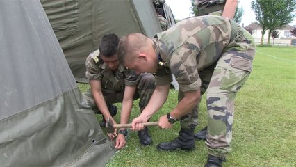 Mise en place du village commando le mardi 03 juin 2014