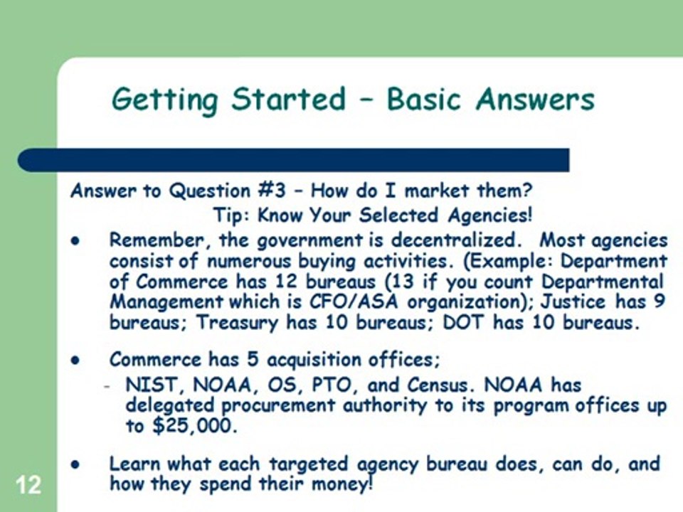 How to do business with the federal government