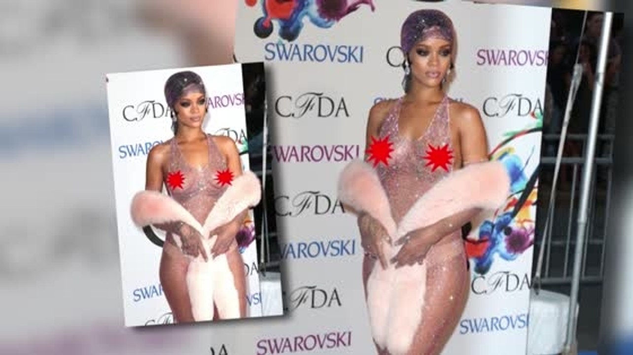 Rihanna schockiert in einem unglaublich durchsichtigen Kleid
