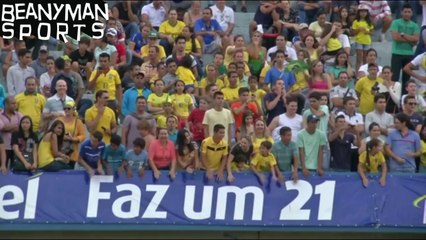 Neymar & Marcelo Showboating & Scoring Goals During World Cup Training