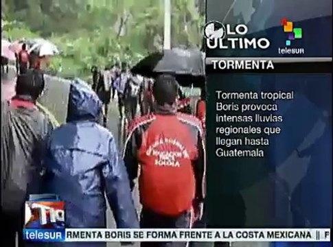 Tormenta tropical Boris provoca intensas lluvias en México