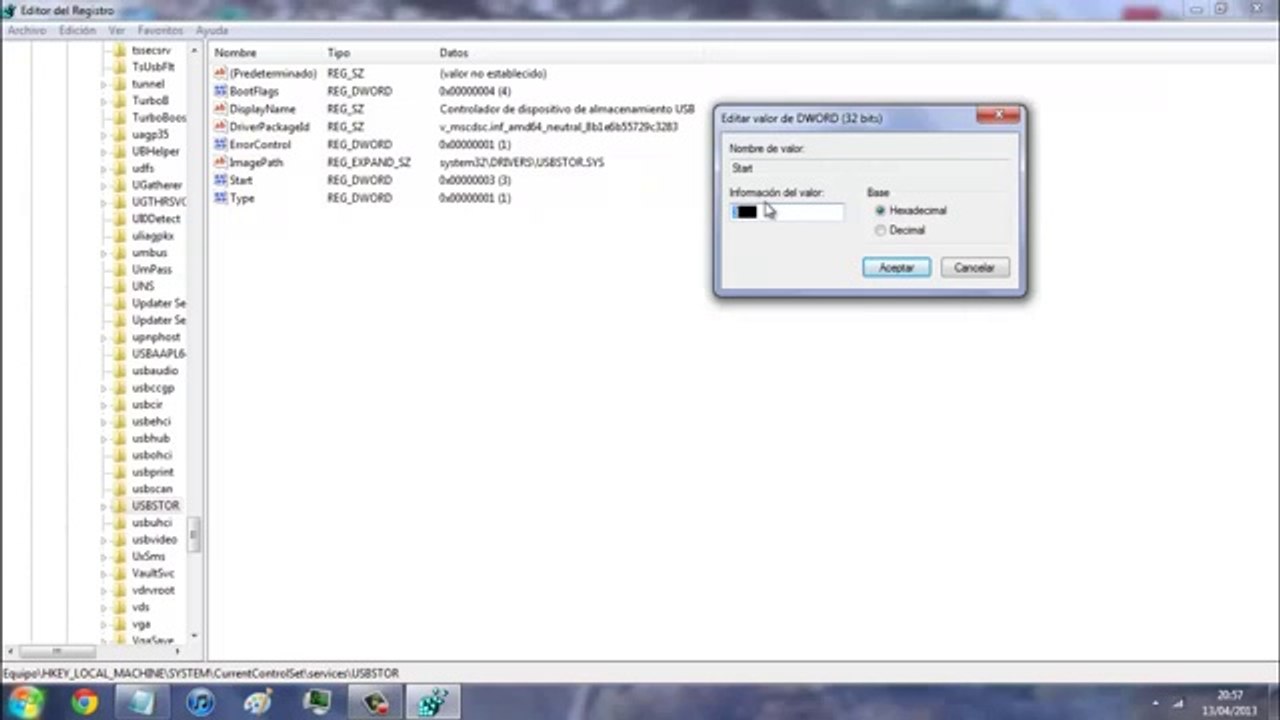 TUTORIAL - Como Activar-Desactivar los puertos USB en Windows 7