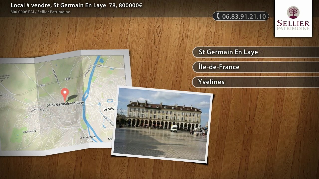 Local à vendre, St Germain En Laye  78, 800000€