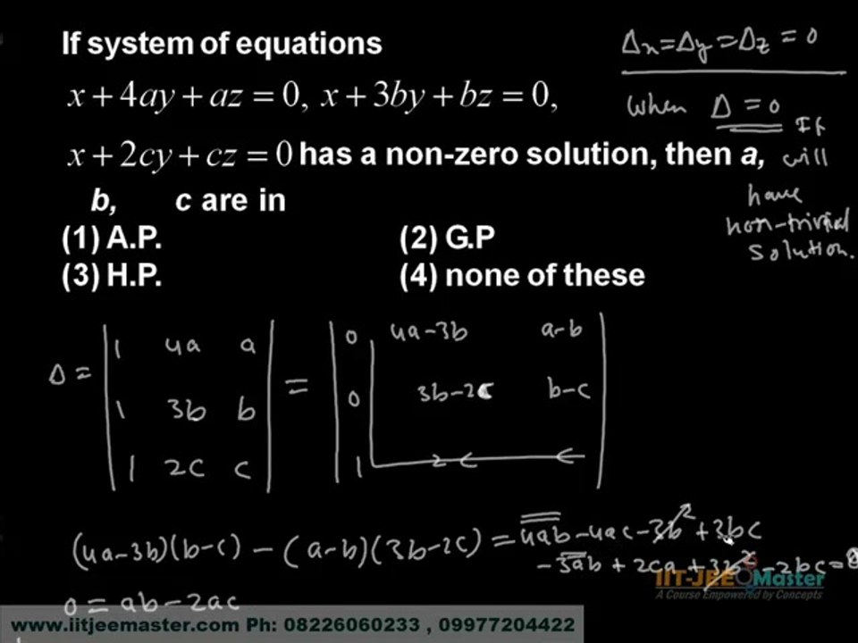Determinants for AIEEE Maths Preparation Crack IITJEE Mains Crack AIEEE Crack CET