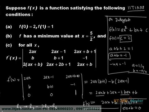 Determinants IIT JEE Advance Maths Tricks FREE IITJEE advance Solutions Crack IITJEE main