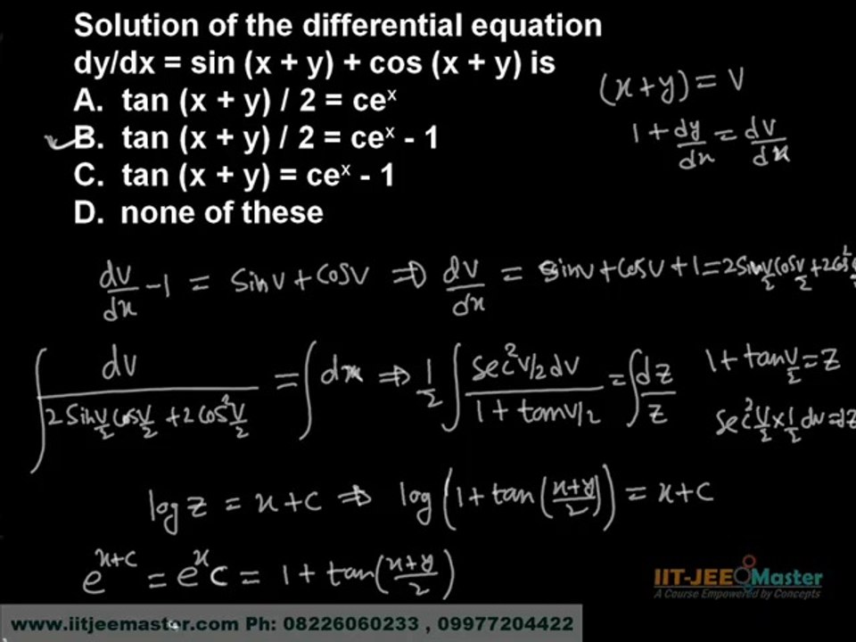 Differential Equation for JEE main Maths  JEE main Free Training Videos  How to Crack IIT JEE  CET3F