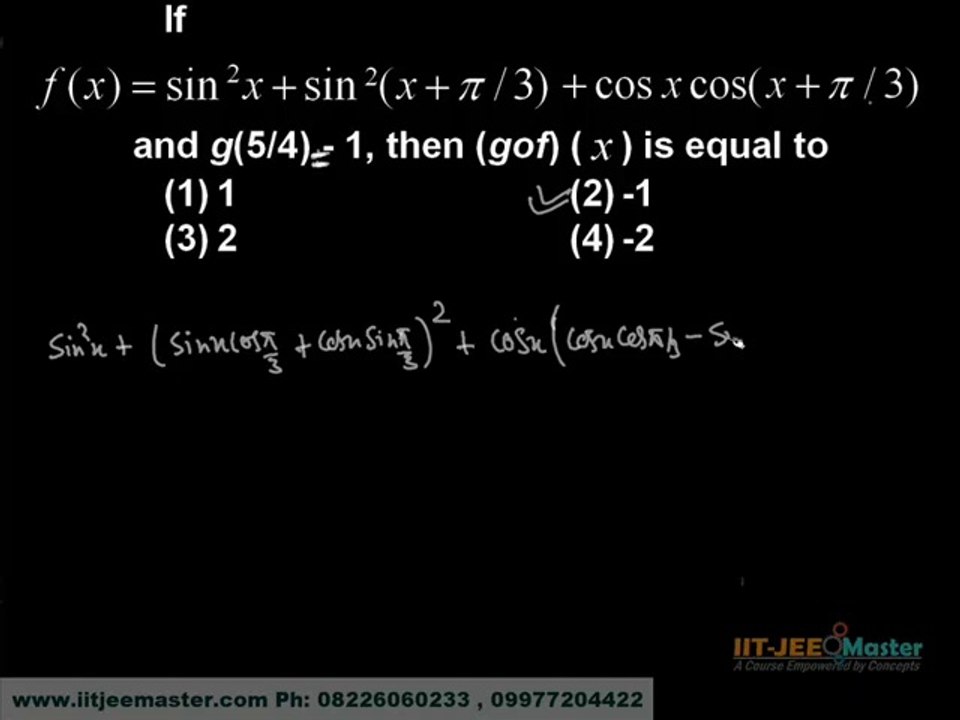 Function Problems for AIEEE Preparation  IIT JEE Tips  IIT Study Material