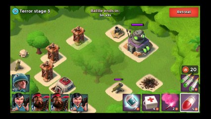 Boom Beach Attack Strategy 14 - Terror stage 3 level 15